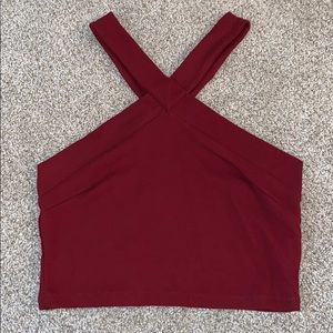Maroon crop top